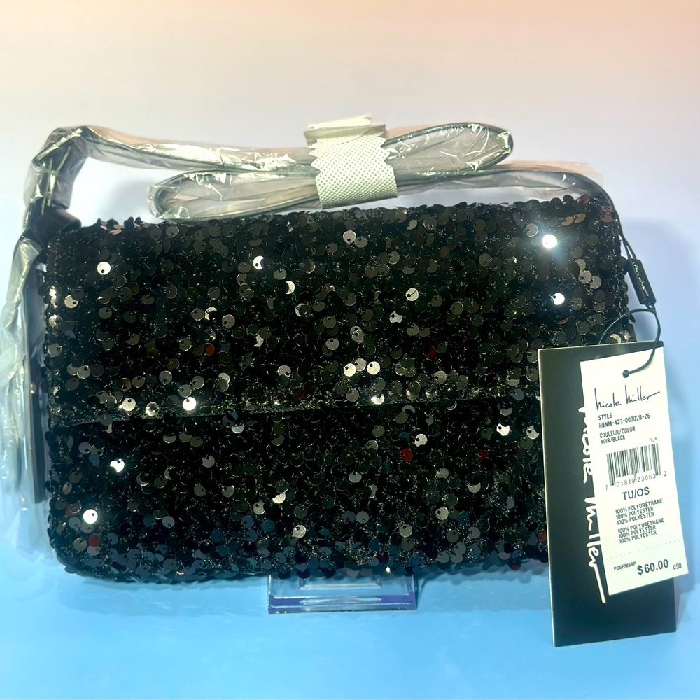 Nicole Miller New York Sequin Shoulder Bag - Picture 1 of 5